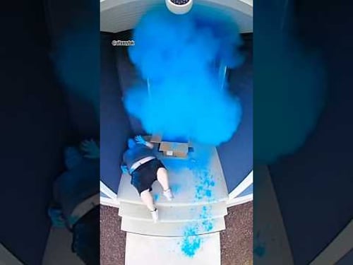 Porch Pirate Gets the Blues and Falls 😂