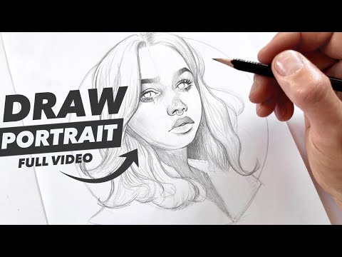 Portrait DRAWING Tutorial | Full Process with helpful VOICE OVER