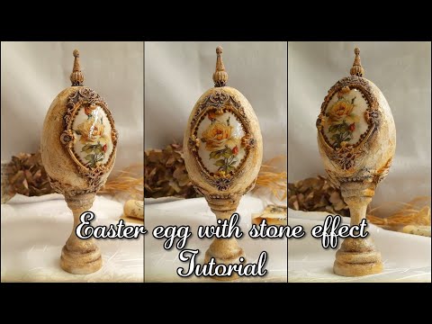 Easter egg with stone effect ♡🐣♡Tutorial