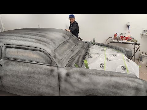 Painting the car black ...with guide coat π₯·