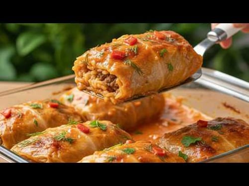 Baked Cabbage Rolls in Creamy Sauce | Easy Dinner for Your Family