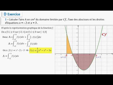 Calcul intégral - Calcul d'aire