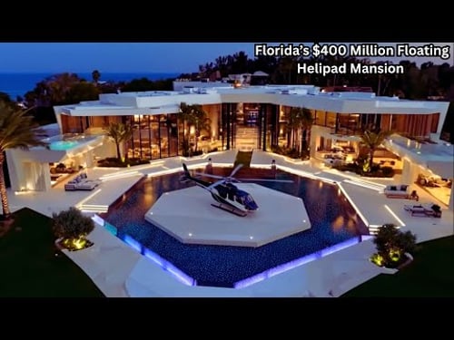 🏝️ Inside Florida’s $400 Million Floating Helipad Mansion | The Most Expensive Estate in the World