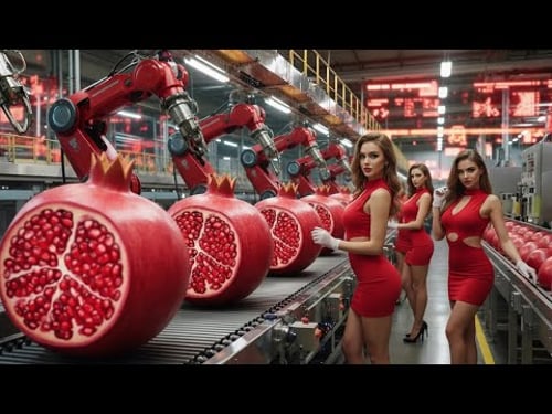 How It's Made: Modern Pomegranate Factory Juice Manufacturing
