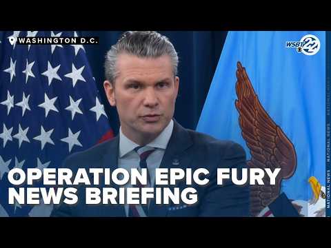 War Secretary Pete Hegseth holds Operation Epic Fury briefing