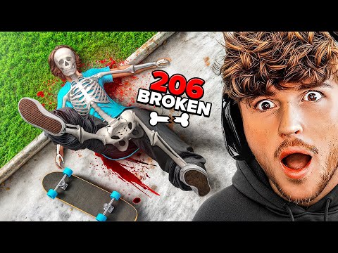 Breaking ALL 206 BONES As a PRO SKATEBOARDER!