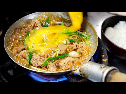 Pork Cutlet Bowl! Tempura! Close-up on the Busy Local Udon Restaurant in Front of the Station!