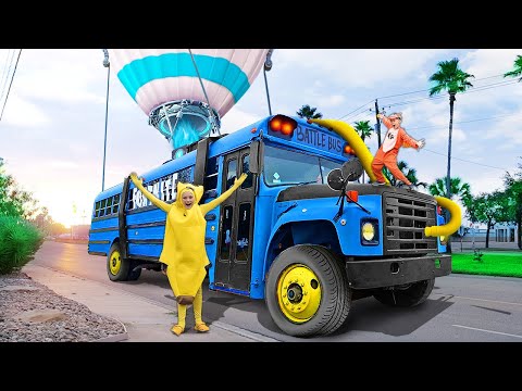 Surprising Friends With a Fortnite Battle Bus In Real Life!