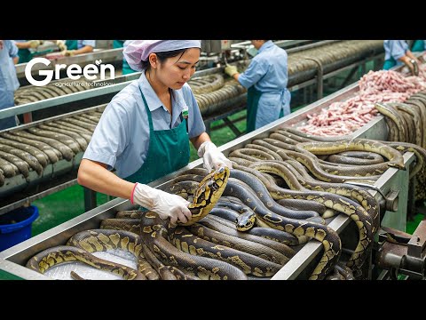 Farmer Makes $2 Million From Python Skins - Snake Farm | Processing Plant