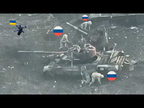 The dumbest Russian tank attack you ever seen! Look what happened!