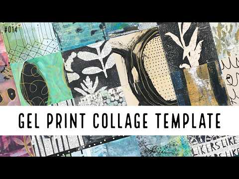 What to Do With Gelli Prints? Simple Grid Collage