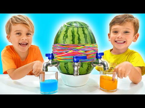 Lustiges Wassermelonen-Abenteuer und andere lehrreiche Geschichten für Kinder