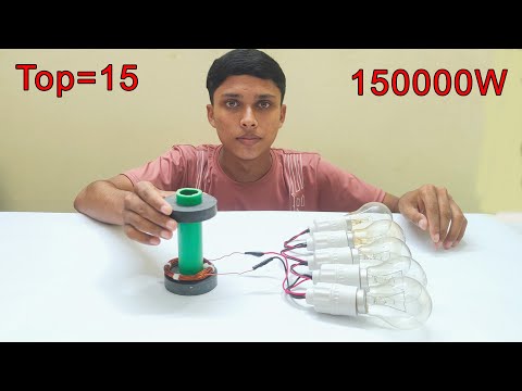 Top 15 Free electricity energy 150000W 220v magnetic generator with light bulb at home 2026