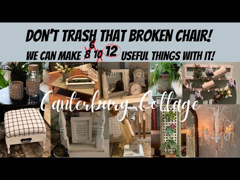 12 DIY PROJECTS REPURPOSING A BROKEN CHAIR