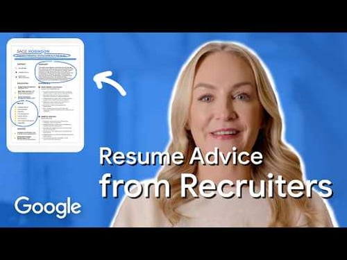 A recruiter's perspective on resumes | AI for Students | Google