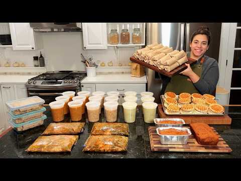 Cook Once and Eat For Two Months! Breakfast, Lunch, Dinner, and Snack Freezer Meals!
