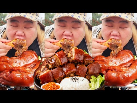 【大胃王挑戰】挑戰花168元痴重慶頂流豬腳飯!大肘子軟爛脫骨入口即化,拌飯滿嘴流油巨解饞|Food Challenge【櫻木花胖】