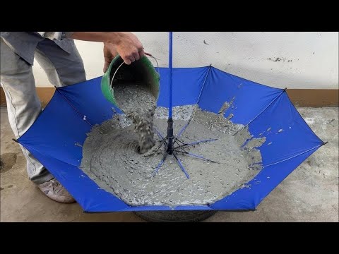 Not everyone knows this secret! Pour Cement into Umbrellas You will be amazed at the results 😱