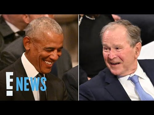George W. Bush Gives Barack Obama a BELLY TAP in Viral Exchange | E! News