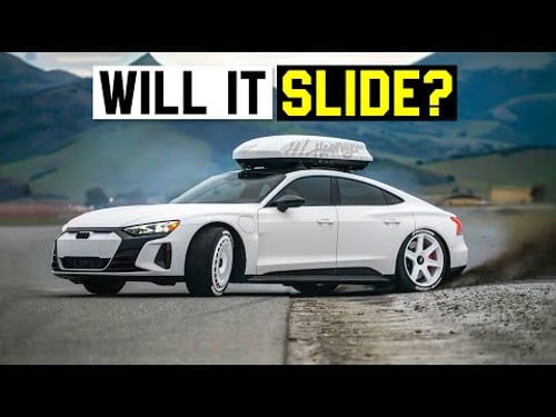 Ken Block's FIRST DRIFT in his All-Electric 637hp Audi RS e-tron GT!