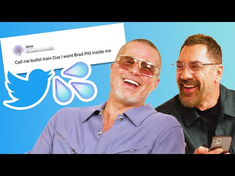 Brad Pitt and Javier Bardem Read Thirst Tweets