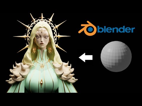 This is how I sculpted female character in blender #timelapse #sculpting