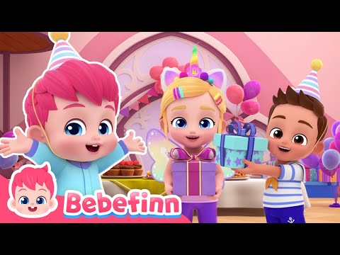 🎂 Part 3ㅣHappy Birthday for 100 Friends! Is Your Name in the Song? | Bebefinn Nursery Rhymes