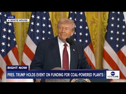 LIVE: President Trump takes part in event announcing funding for coal-powered plants