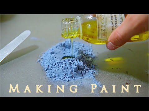 Making Oil Paint From Lazurite Pigment - Tutorial