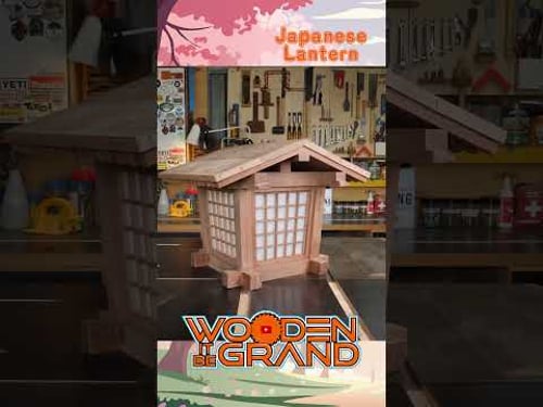 Japanese Lantern from Hardwood Shelves - Assembly Stage #shorts