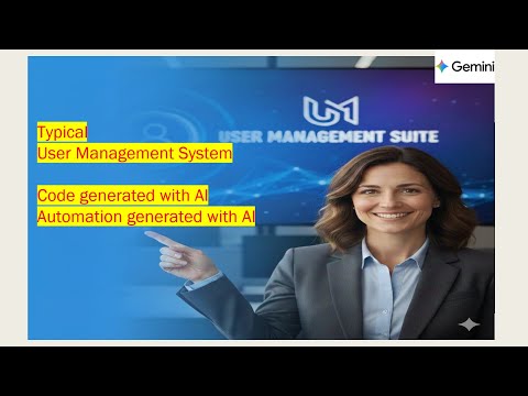 Typical User Management web application (backend + automation) v1
