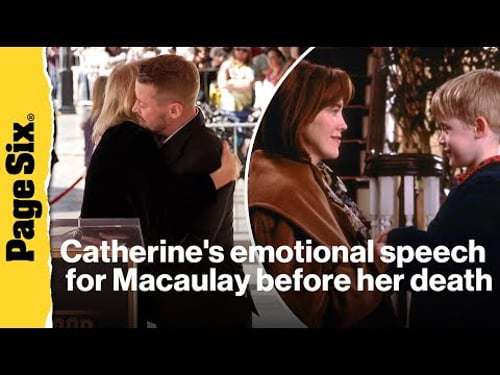 Watch Catherine O'Hara's emotional speech for 'Home Alone' co-star Macaulay Culkin before her death