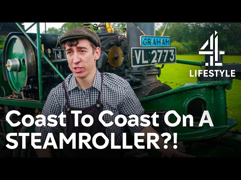 Charity Coast To Coast Challenge On A Vintage Steam Roller | Devon & Cornwall