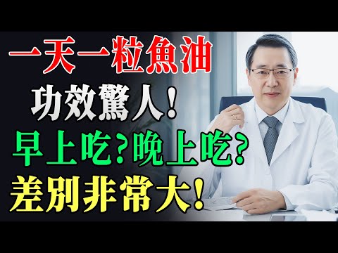警告!魚油千萬別亂吃!早上吃還是晚上吃?40年老醫生:吃錯時間等於「白吃」,一年浪費幾千塊!