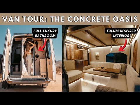 Tulum Inspired Concrete Oasis DREAM Van Tour