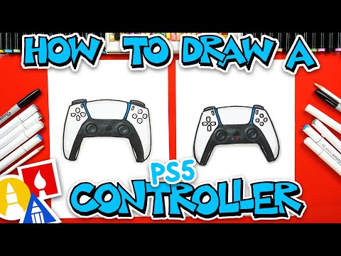 How To Draw A PS5 Controller