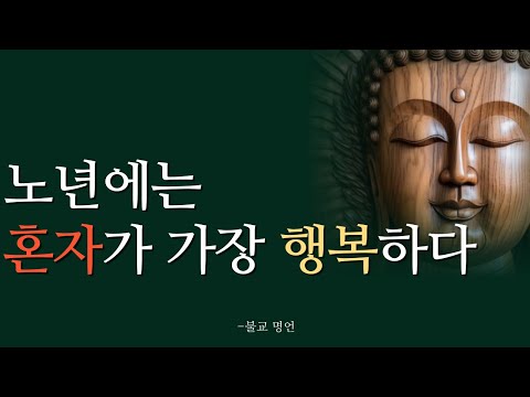 나이들수록 혼자서 나만의 인생을 즐기는게 좋은 이유 l 쇼펜하우어 처세술 l 불교 인간관계 명언 l 인생조언