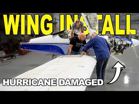 Installing Wings On Our Hurricane Damaged Airplane !