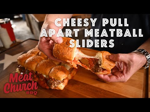 Cheesy Pull-Apart Meatball Sliders