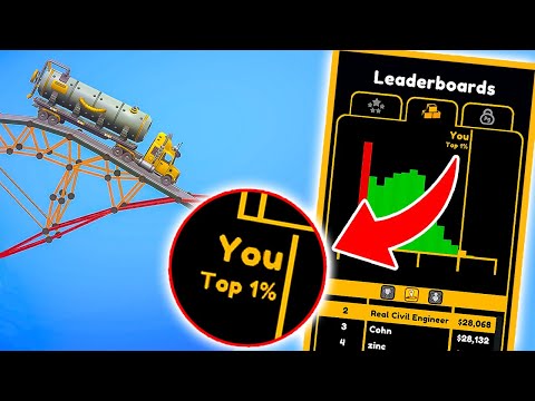 Getting top 1% on the HARDEST LEVEL in Poly Bridge 3!