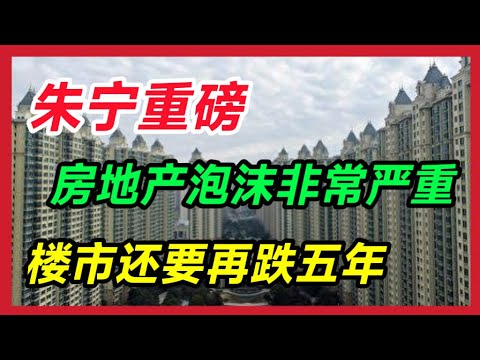 朱寧重磅:房地產泡沫非常嚴重,樓市還要再跌五年|普通人最好早做打算!做好資產配置