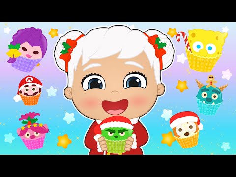 BABIES ALEX AND LILY ๐ง๐Christmas Cupcakes with Favorite Characters