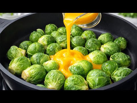 No one believes that Brussels sprouts are so delicious! Simple, quick dinner in 10 minutes.