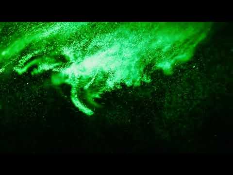 Abstract Green Particles Flow background