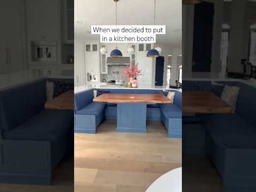 Thoughts on a kitchen booth? Who’s sitting in the middle? 😆 #kitchen #kitchenbooth #kitchenremodel