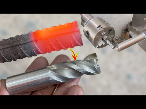 A new milling cutter tool making on lathe a scrap steel shaft | Drill tool making amazing work ideas