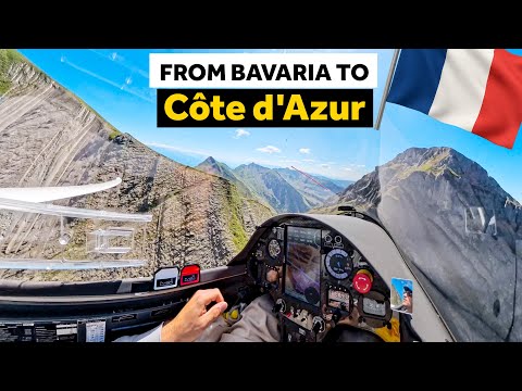 7 Hour Glider Flight from Bavaria to Côte d'Azur - Ep. 1