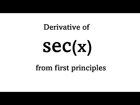 Derivative of sec(x) from first principles (definition)