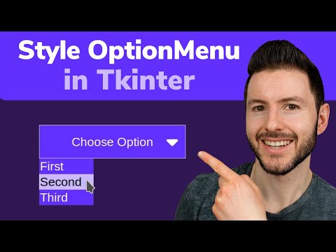 Style Tkinter Dropdown Menus in Python | OptionMenu Change Default Icon in Tkinter GUI