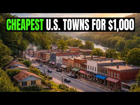 Top 10 CHEAPEST U.S. Towns To Live Lavishly On $1000/Month